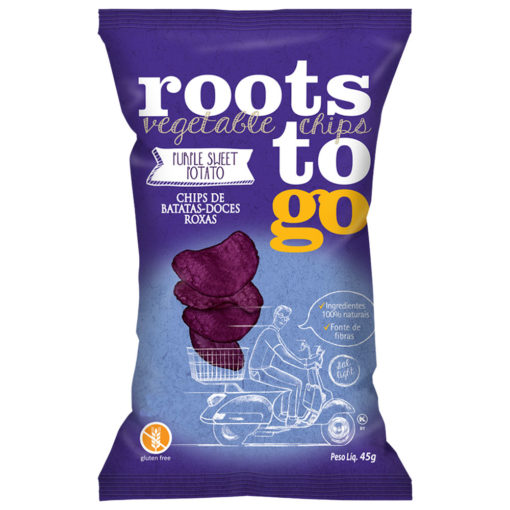 Chips de Batatas Doces Roxas 45g Roots To Go