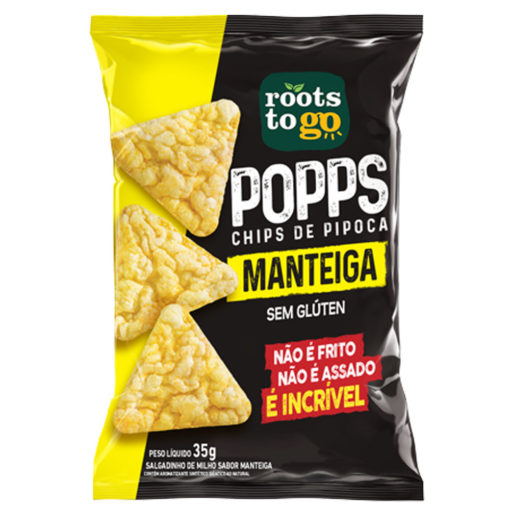 Chips de Pipoca Popps Manteiga 35g