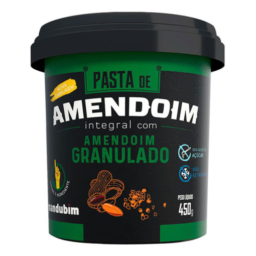 Pasta de Amendoim Integral com Granulado 450g Mandubim