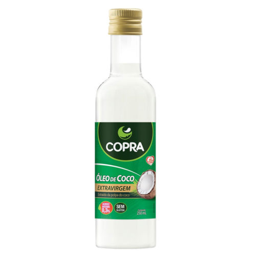 Óleo de Coco Extravirgem em garrafa Copra 250 Ml