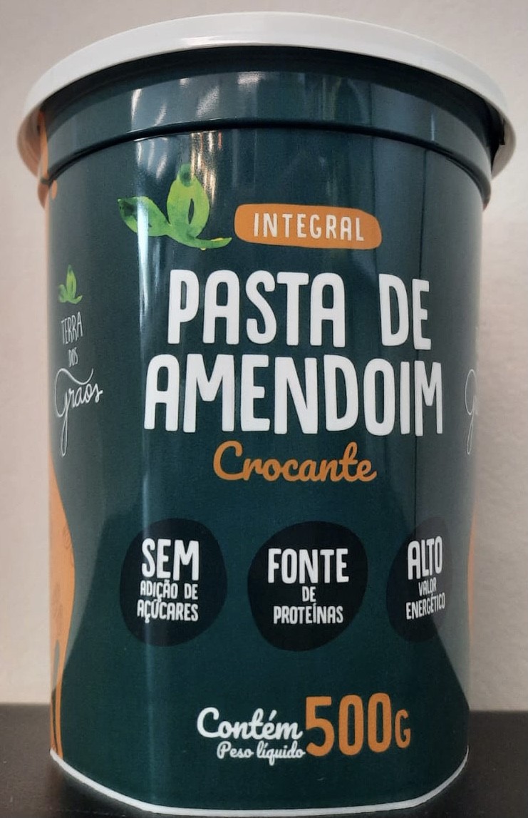 Pasta de Amendoim Crocante Integral 500g – Terra dos Grãos – Empório